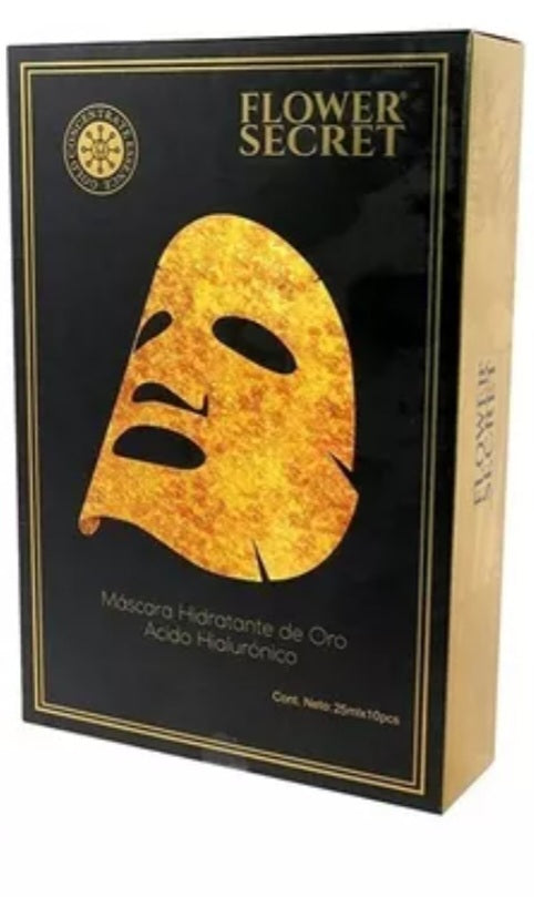 Mascarilla de oro con ácido hialurónico Flower Secret