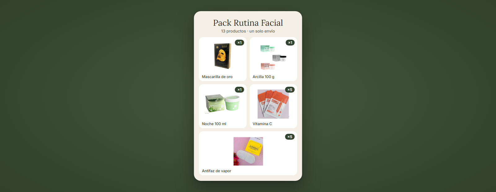 Pack Rutina Facial: 13 productos de cuidado facial
